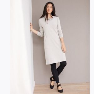 PURE J.JILL Soft-Touch Cotton Cowl Neck Dress sz M
